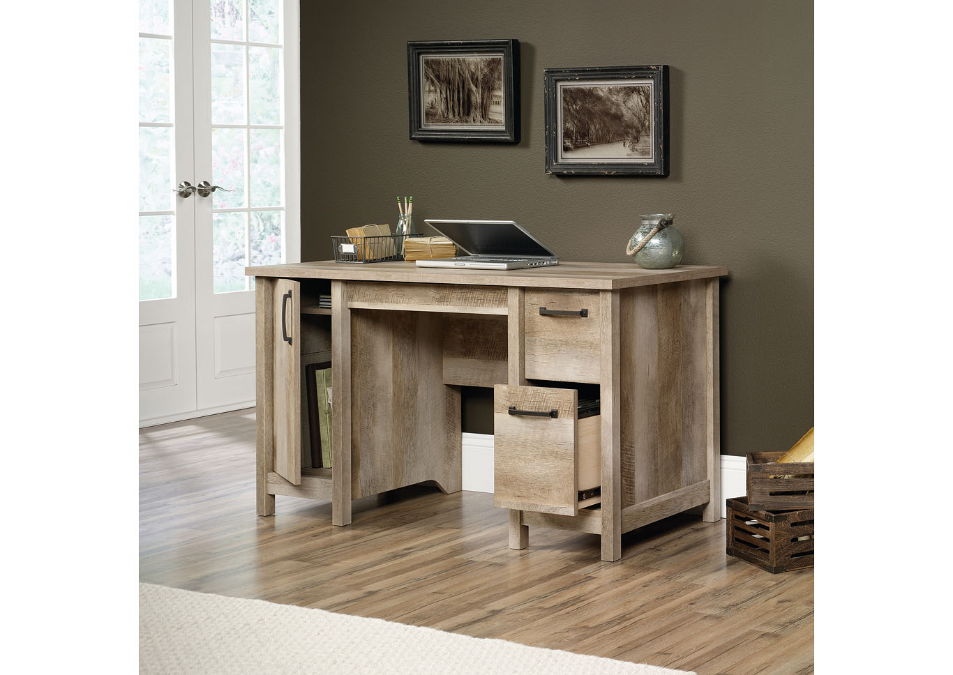 Cannery Bridge Lintel Oak Computer Desk,Sauder